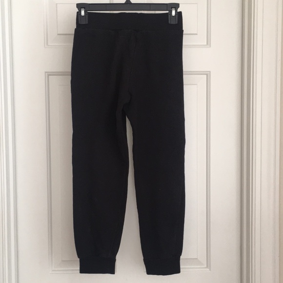 Disney Girls Pants L Black Mickey Embroidered Gold outline Elastic Waistband - Picture 6 of 8